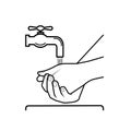 Hand hygiene medical icon vector illustration