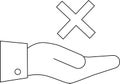 Rejection Hand Icon, Decline, Cancel, No, Stop Royalty Free Stock Photo