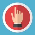 Hand icon in circle Royalty Free Stock Photo