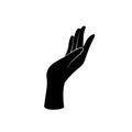 Hand icon vector art. White background. Royalty Free Stock Photo