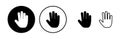 Hand icon . hand symbols. palm Royalty Free Stock Photo