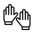 Hand vector thin line icon Royalty Free Stock Photo