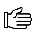 Hand vector thin line icon Royalty Free Stock Photo