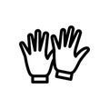 Hand vector thin line  icon Royalty Free Stock Photo