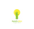 Hand on idea logo design Royalty Free Stock Photo