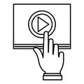 Hand indexing media player interface