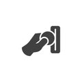 Hand insert coin vector icon Royalty Free Stock Photo