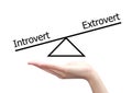 hand with introvert and extrovert concept Royalty Free Stock Photo