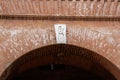 Hand (islamic symbol) at Gate of Justice (Puerta de la Justicia) at Alhambra - Granada, Andalusia, Spain Royalty Free Stock Photo