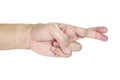 Hand isolated on white background Royalty Free Stock Photo