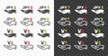 Hand and Japanese yen, JPY with up and down arrow currency exchange rate vector design. Foreign currencies, exchange rates value