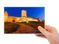 Hand and Kalemegdan fortress Belgrade - Serbia (my photo) Royalty Free Stock Photo