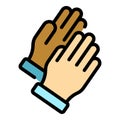 Hand keeper icon vector flat