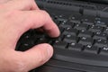 Hand and Keyboard close-up