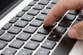 Hand on the keybord Royalty Free Stock Photo