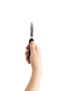 Hand and knife