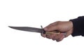 Hand with knife Royalty Free Stock Photo