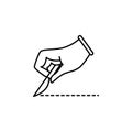 Hand , knife, surgery icon. Element of anti aging outline icon for mobile concept and web apps. Thin line Hand , knife, surgery