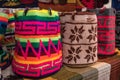 Hand knit indigenous bags in Ecuador