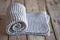 Hand knitted grey scarf Royalty Free Stock Photo