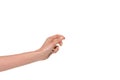 Hand language - Fingers pinching or seizing Royalty Free Stock Photo