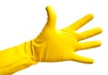 Hand in a latex glove
