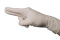 Hand in latex medical glove Royalty Free Stock Photo