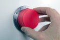 Hand launches the red kitchen timer