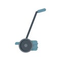 Hand lawn mower icon flat isolated vector