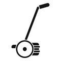 Hand lawn mower icon, simple style