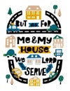 Hand lettering with Bible Verse But as for me and my house, we will serve the Lord.