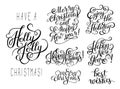 Hand lettering christmas phrase design Royalty Free Stock Photo