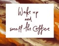 Hand Lettering Coffee Vector Bubble Quote Royalty Free Stock Photo