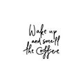 Hand Lettering Coffee Vector Bubble Quote Royalty Free Stock Photo