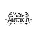 Hand lettering greeting typography hello auntumn design