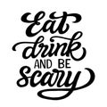 Hand lettering Halloween quote