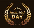 Hand lettering of Memorial day