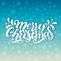 Hand lettering 'Merry Christmas'