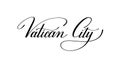 Hand lettering the name of the European capital - Vatican City