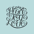 Hand lettering Peace, joy, love. Royalty Free Stock Photo