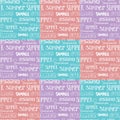 Hand-lettering seamless pattern Summer.