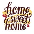 Hand lettering typography poster Home sweet home Royalty Free Stock Photo