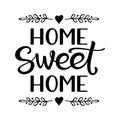 Hand Lettering Typography Poster With Phrase Home Sweet Home