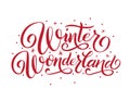Hand lettering Winter Wonderland. Royalty Free Stock Photo