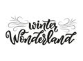 Hand lettering Winter Wonderland. Isolated phrase
