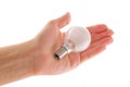 Hand with light bulb Royalty Free Stock Photo