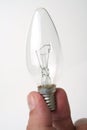 Hand with light bulb Royalty Free Stock Photo