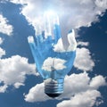 Hand Light Bulb Royalty Free Stock Photo