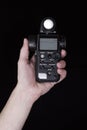 Hand With Light Meter Royalty Free Stock Photo