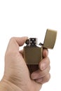 Hand with lighter Royalty Free Stock Photo